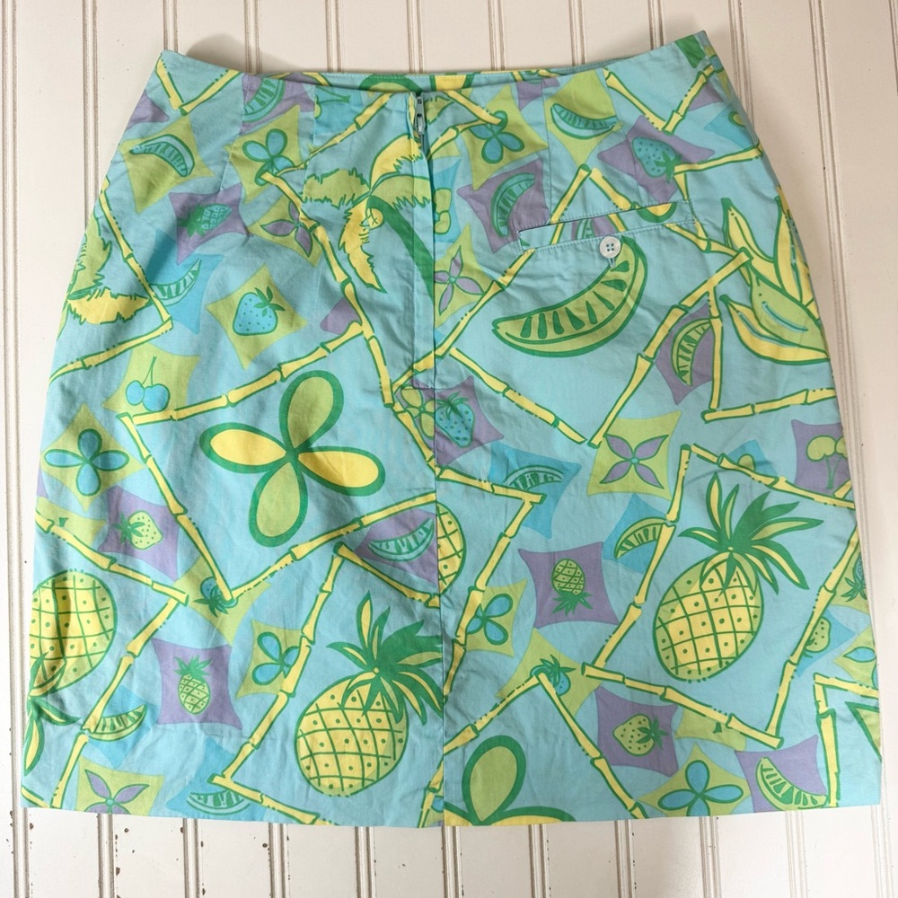 Lilly Pulitzer Mini‎ Skirt Women’s Size 2 Fruit Pineapple Cherry’s - Picture 2 of 13